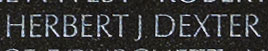 Engraving on The Wall of the name of Major Herbert J. Dexter, U.S. Army